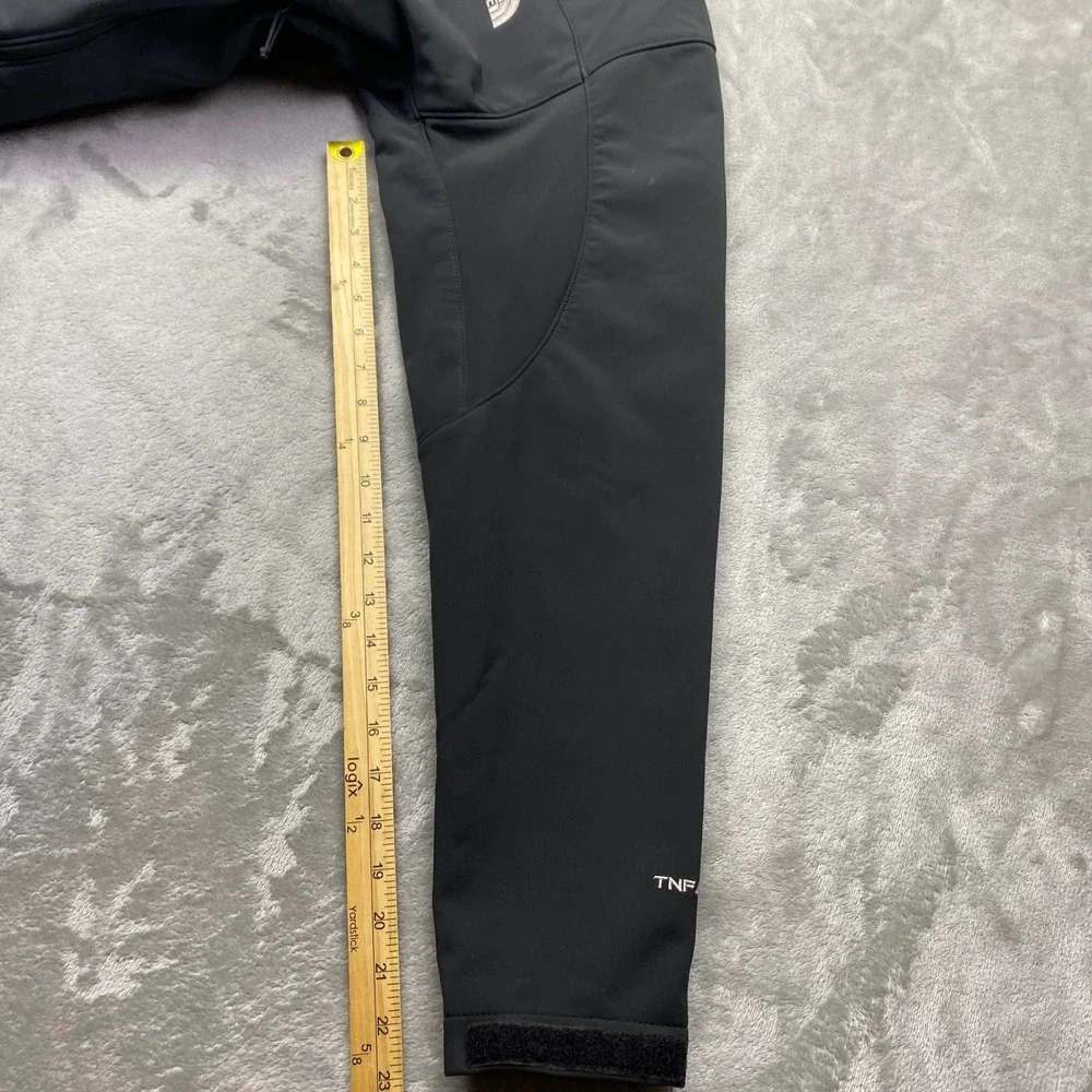 The North Face‎ Apex Mens Medium Black Softshell Full Zip Jacket Fleece Lined